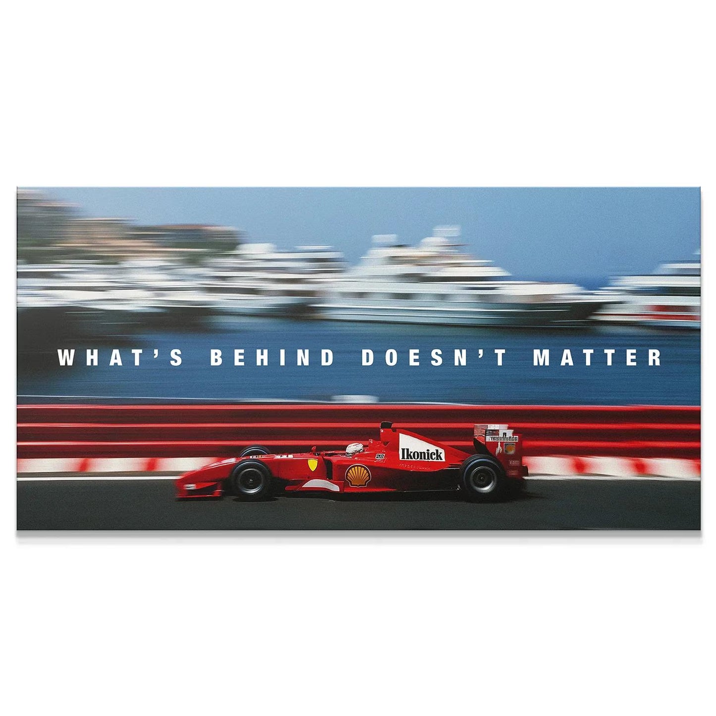 Formula 1 Racing Canvas β Ferrari Style Wall Art β Motorsport Poster β Speed Car Decor for Office or Man Cave