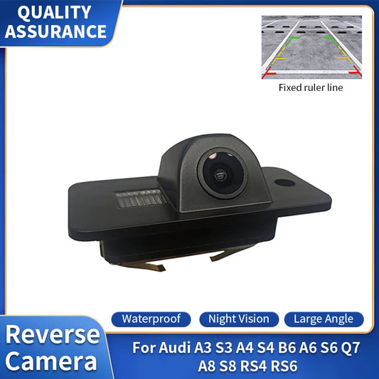 HD CCD Car Rear View Reverse Camera for Audi A3 S3 A4 S4 B6 A6 S6 Q7 A8 S8 RS4 RS6 Night Vision Waterproof Backup Camera