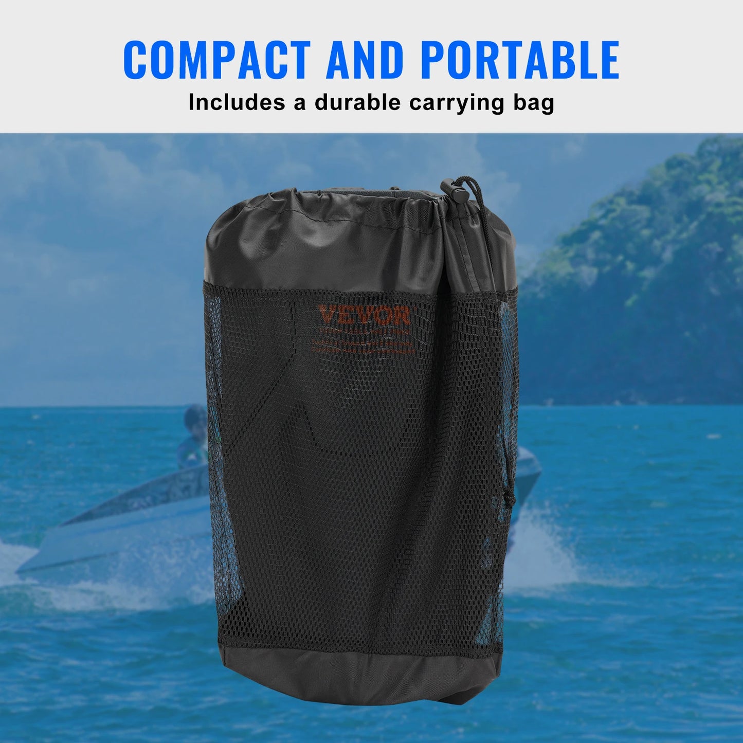 VEVOR Boat Fenders Marine EVA Boat Dock Fenders Bumper with Ropes Cord Locks and Storage Bag for Class A/Class 1/Part Class 2