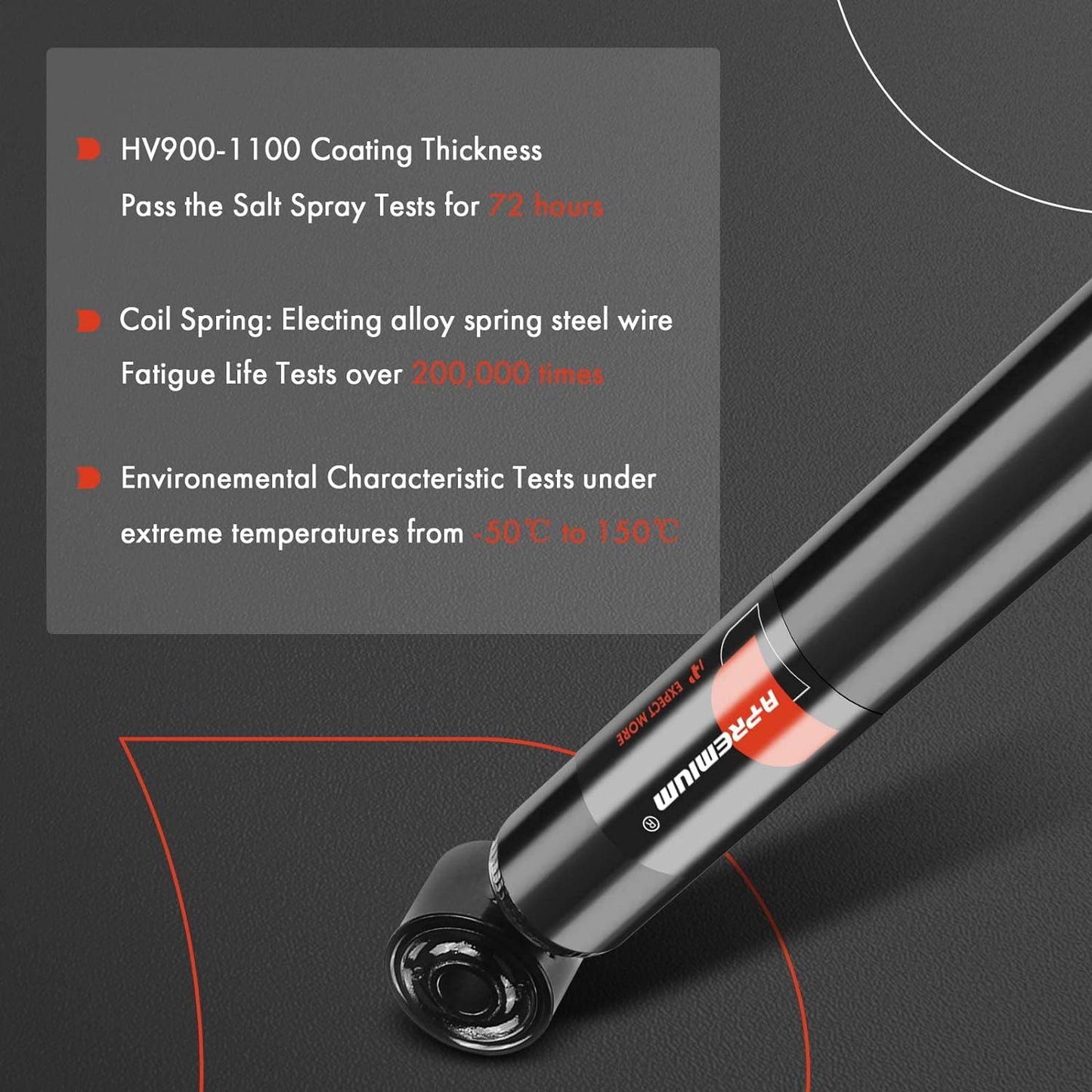 Rear Pair (2) Shock Absorber Strut Assembly Compatible with Audi A4, A4 Quattro,