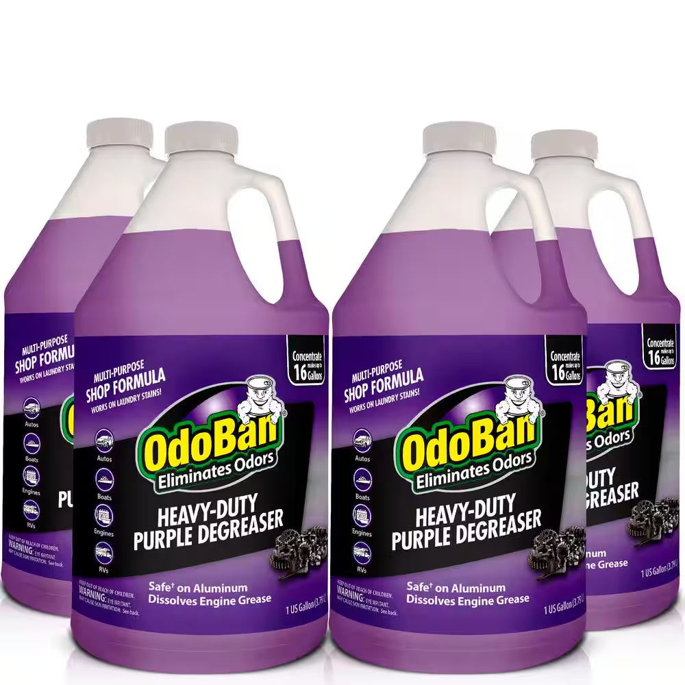 1 Gal. Heavy-Duty Purple Degreaser, Concentrated Cleaner and Degreaser, Dissolves Oil, Grease, Tar, Soot, Paint (4-Pack)