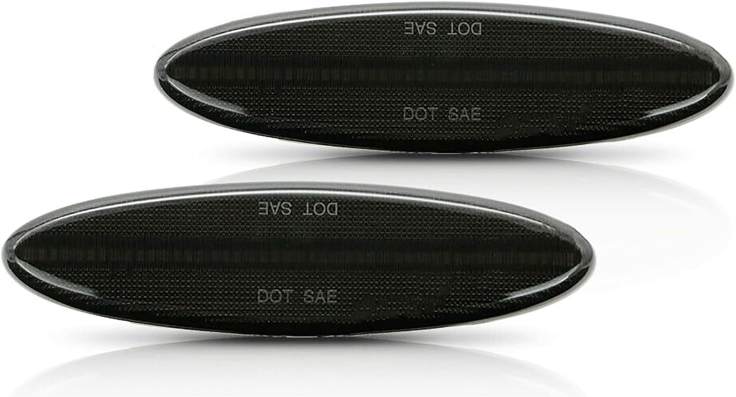 LED Rear Fender Side Marker Light Turn Signal Lamp Compatible with Chevrolet Chevy Corvette C5 Z06 1997 1998 1999 2000 2001 2002 2003 2004 (Smoked Lens)