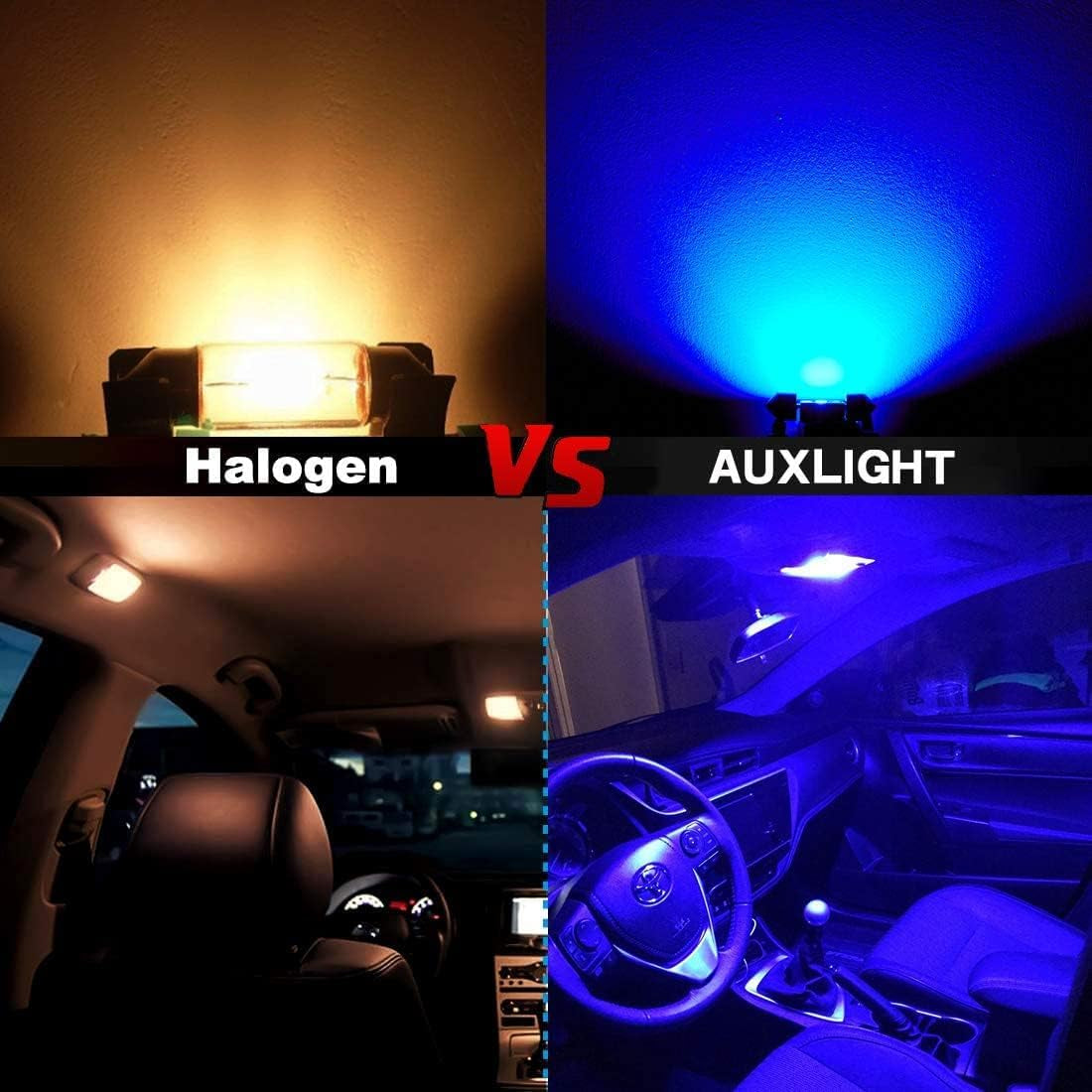 DE3175 DE3021 DE3022 3175 31MM 1.22”Festoon Canbus Error Free LED Interior Light Bulbs Ultra Blue, Super Bright 6SMD Chips for Dome Map Door Courtesy License Plate Lights (Pack of 6)