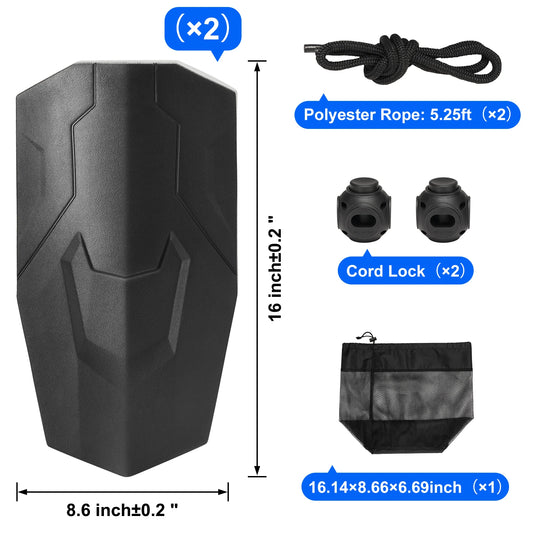 VEVOR Boat Fenders Marine EVA Boat Dock Fenders Bumper with Ropes Cord Locks and Storage Bag for Class A/Class 1/Part Class 2