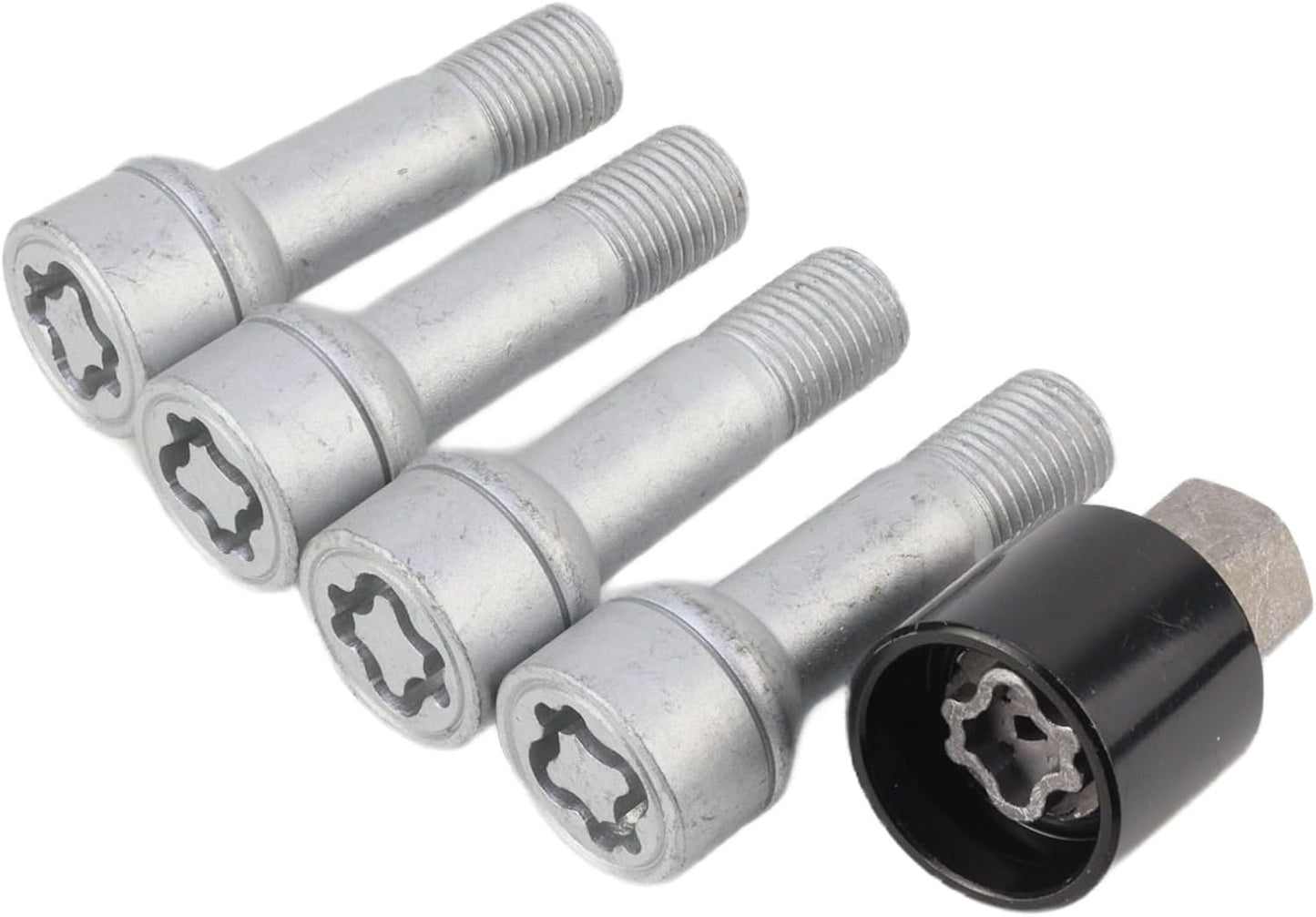 4 PCS 304 Pattern Rim Wheel Lock Nut Set - anti Theft Wheel Bolt Lock Kit for Benz S/Glc/Gle/E/G/M/R-Class - OEM Number: 0019901707