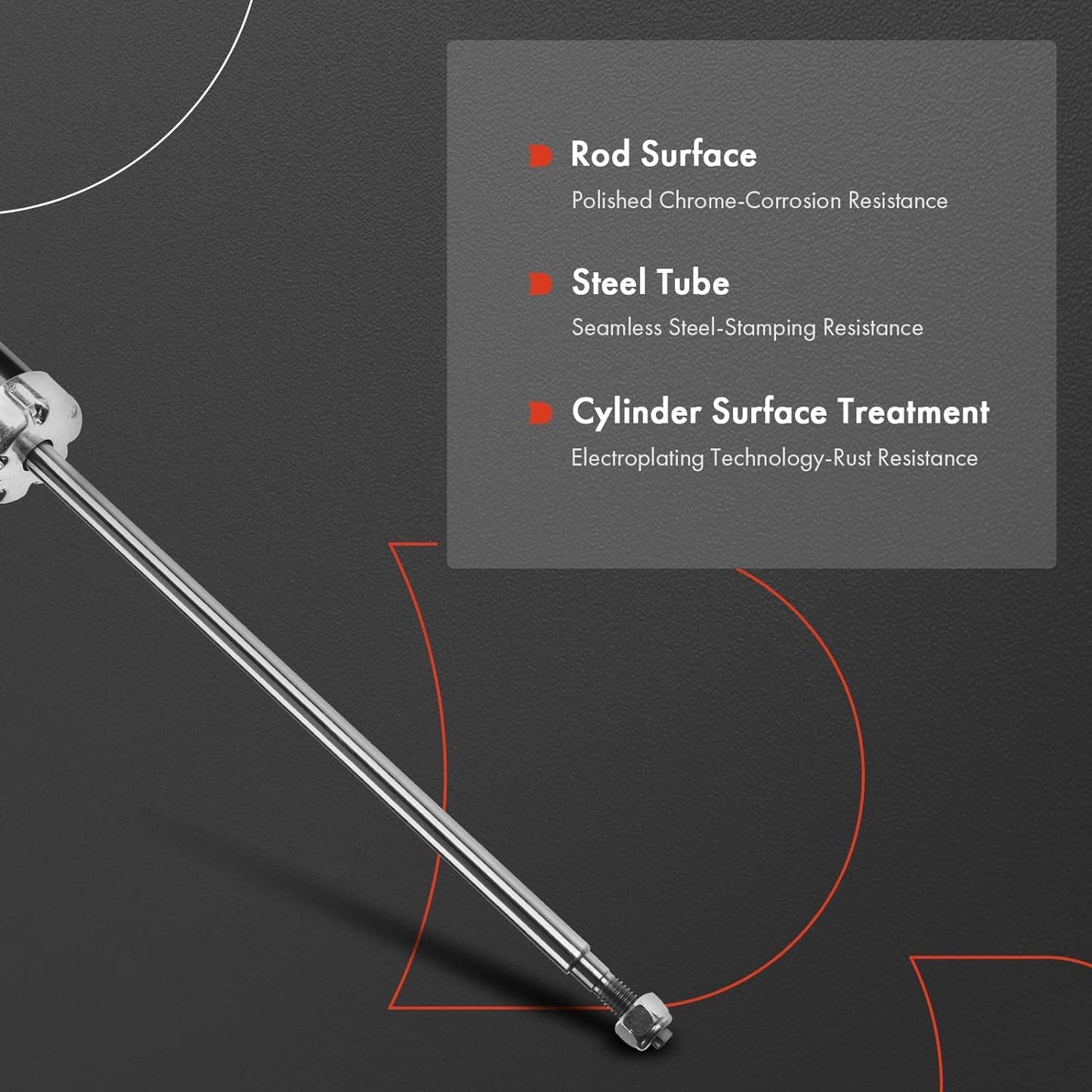 Rear Pair (2) Shock Absorber Strut Assembly Compatible with Audi A4, A4 Quattro,