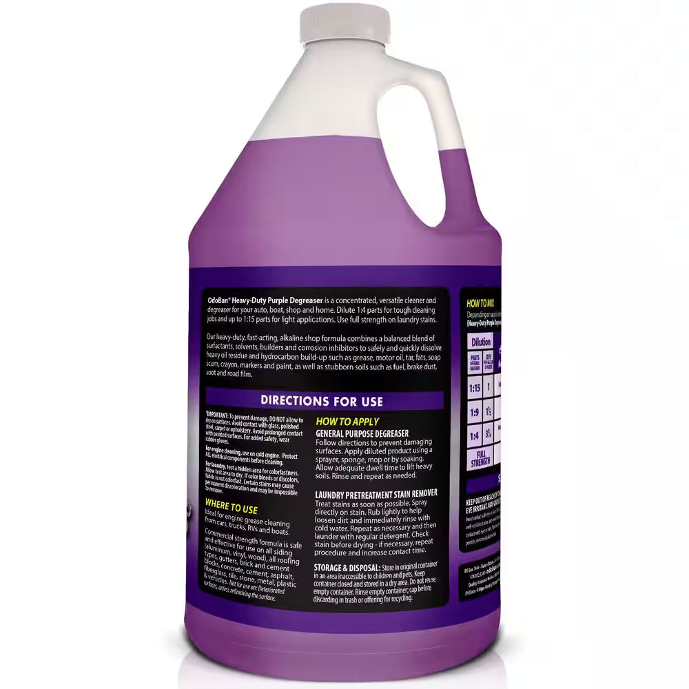 1 Gal. Heavy-Duty Purple Degreaser, Concentrated Cleaner and Degreaser, Dissolves Oil, Grease, Tar, Soot, Paint (4-Pack)