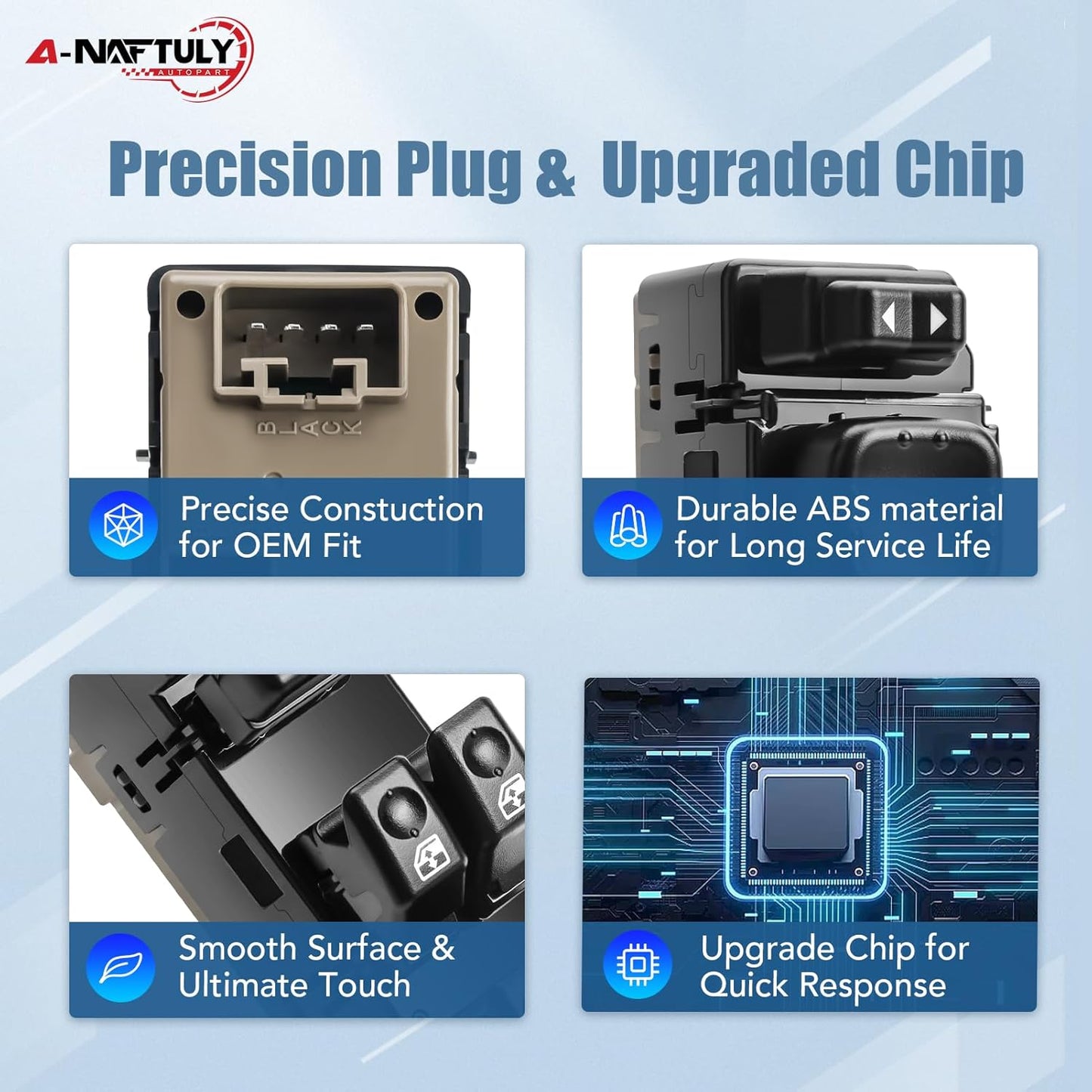 15883323 Front Driver Side Master Power Window Switch Fits for 2003-2007 Chevrol