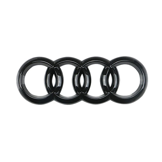 4 Rings Logo ABS Chrome Black Car Front Hood Emblem Bonnet Badge Rear Trunk Badge for  A3 A4 A5 A6 A7 A1 Q2 Q3 Q5 Q7 Q8 TT