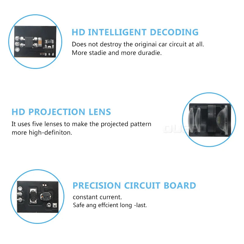 2Pcs Led Car Door Welcome Lights for Audi A1 A3 8P 8V A4 A5 A6 A7 A8 Q3 Q5 Q7 Q8 Sline TT Projector Ghost Shadow Lamp