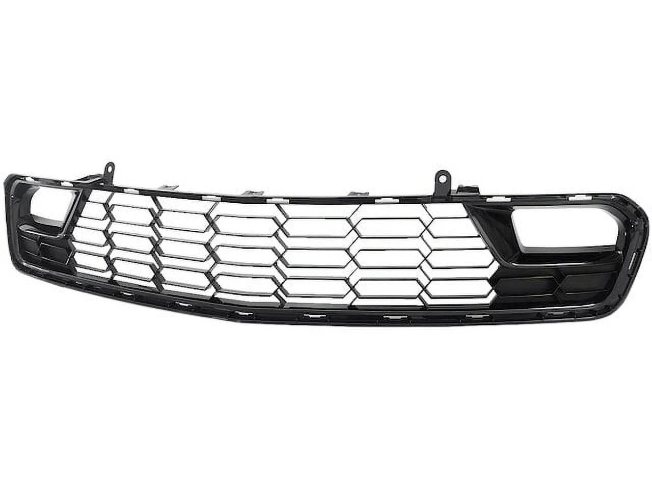Front Bumper Grille - Gloss Black - Compatible with 2014 - 2019 Chevy Corvette (For Models without Camera Option Only) 2015 2016 2017 2018