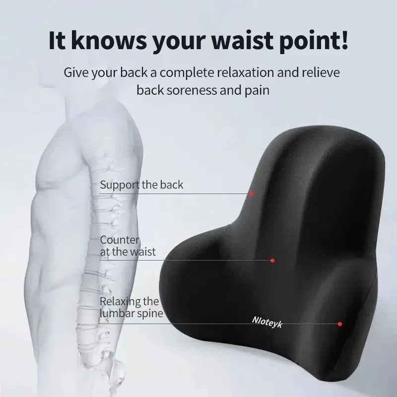 Car Neck Cushion Memory Foam Car Lumbar Support for Car Supplies Universal Neck Pillow Waist Cushion Car Seat Car Assesories