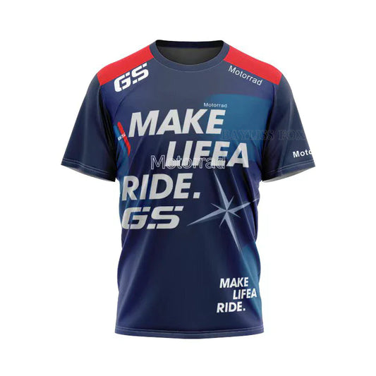 Summer Motorrad Motorcycle Tour T Shirt for BMW R1200 R1250 F850 GS Adventure Ride Quick Dry Breathable Do Not Fade Jersey