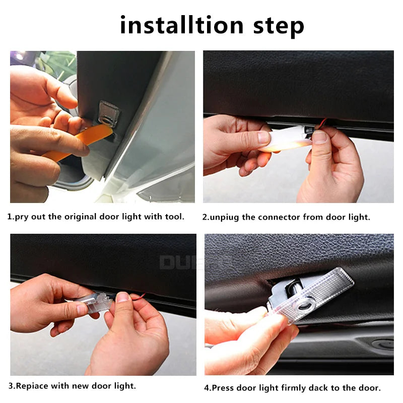 2Pcs Led Car Door Welcome Lights for Audi A1 A3 8P 8V A4 A5 A6 A7 A8 Q3 Q5 Q7 Q8 Sline TT Projector Ghost Shadow Lamp