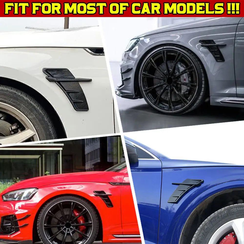 2PCS Side Fender for Audi A3 A4 A5 A6 A7 B6 B7 B8 B9 C5 C6 C7 S3 S4 S5 8V 8P Q2 Q3 Q5 Q7 ABT Sticker TPU Air Vent Car Accessorie