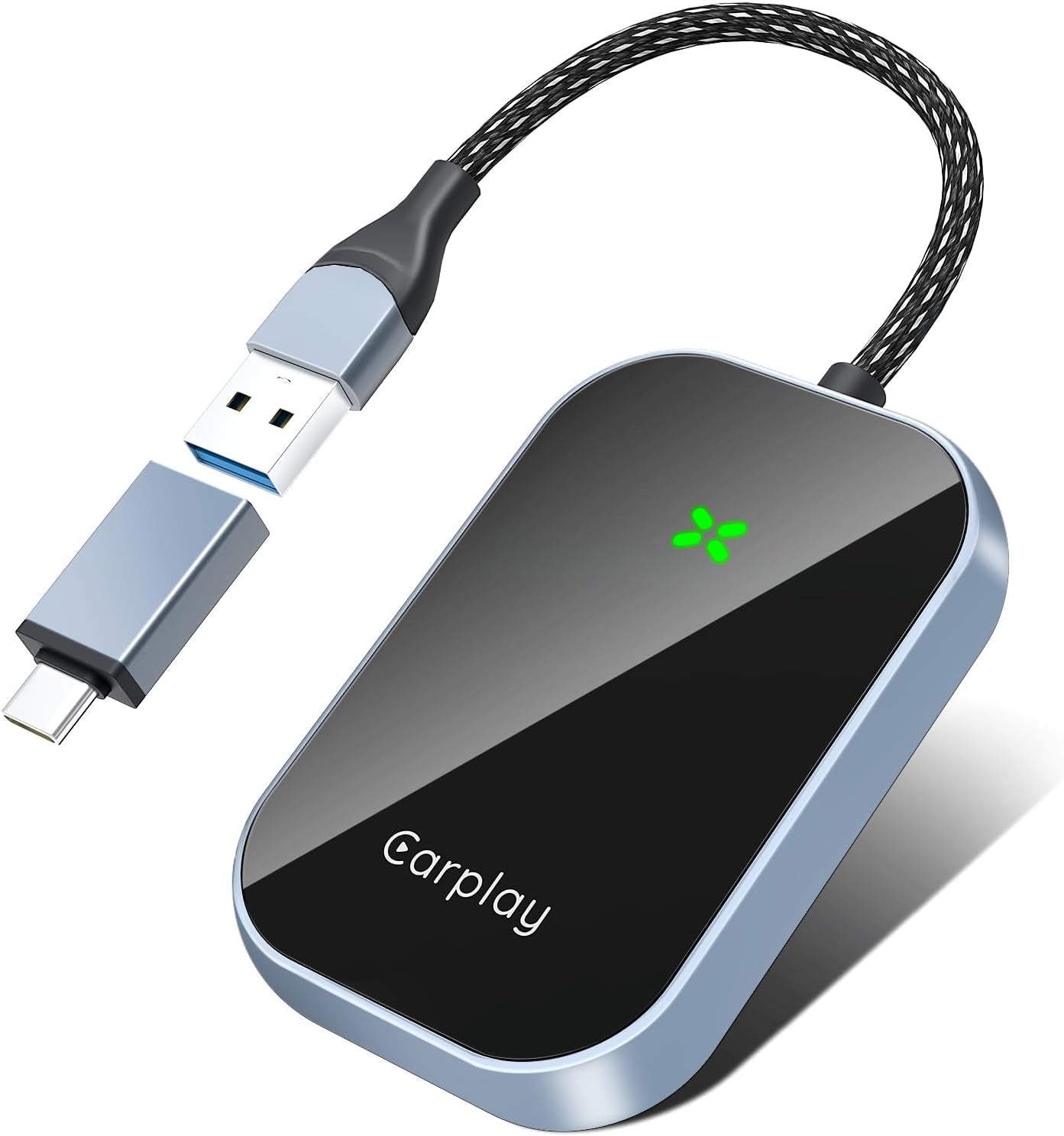 Wireless Carplay, Convert Wired to Wireless Carplay Dongle, Plug & Play USB Adapter for Cars, Seamless Control Adapter for Ios 10+ (Black)