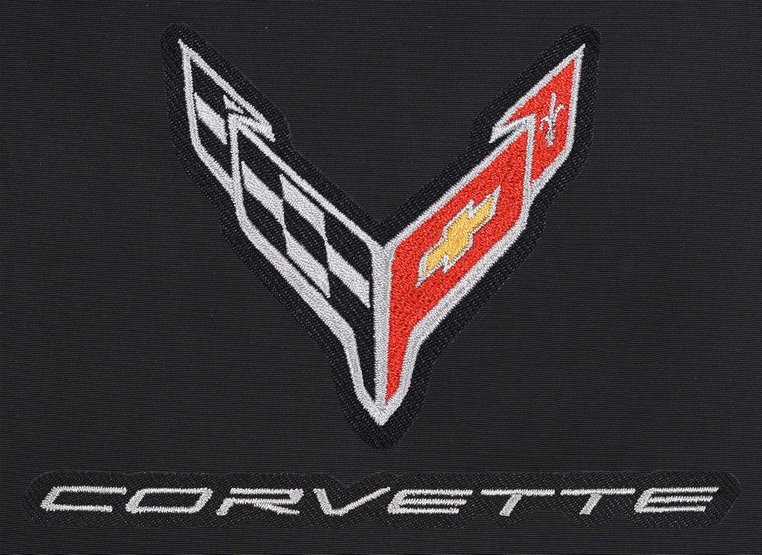 Mens Chevy Corvette C8 Emblem Lightweight Zip-Up Nylon Jacket