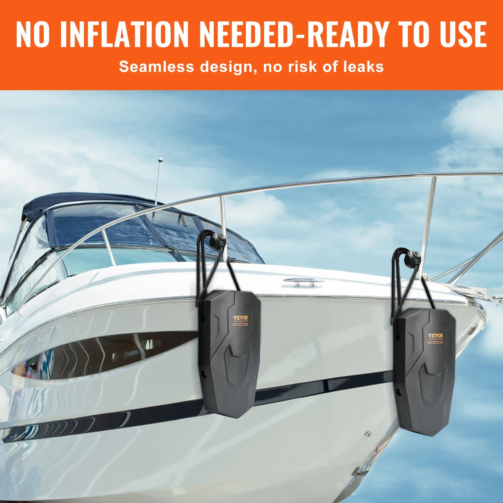 VEVOR Boat Fenders Marine EVA Boat Dock Fenders Bumper with Ropes Cord Locks and Storage Bag for Class A/Class 1/Part Class 2