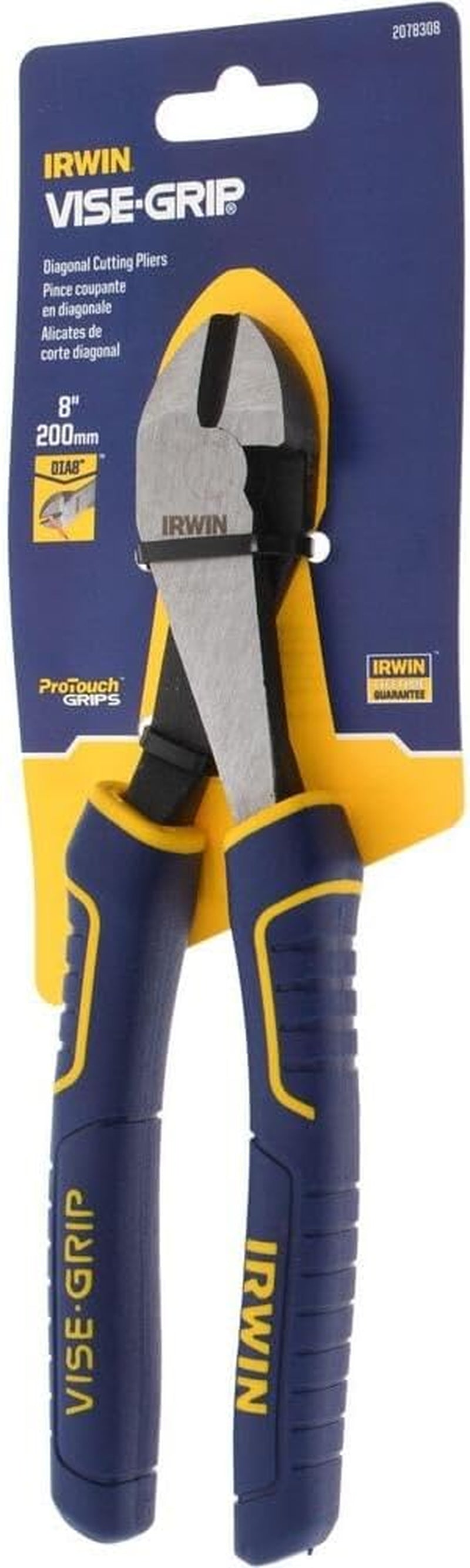 VISE-GRIP Diagonal Cutting Pliers, 8", 2078308, Nichel Chromium Steel