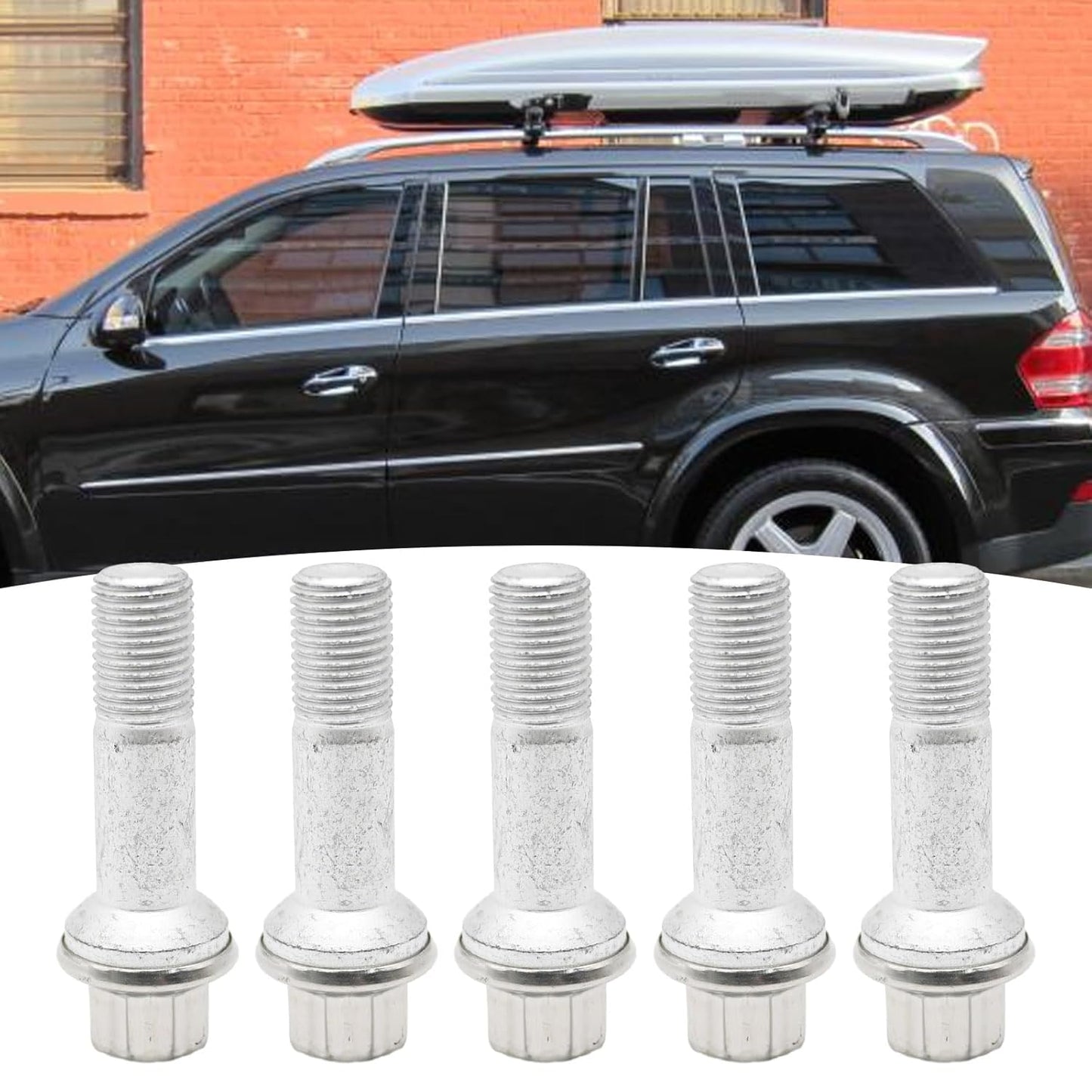 0009905407 M14 X 1.5 20PCS 14Mm X 1.5 Wheel Lug Bolt Wearproof High Hardness Perfect Fit Car Lug Screw for Repair Replacement for ML500 S550 CL63 ML350 GLK350 CL500 GL450