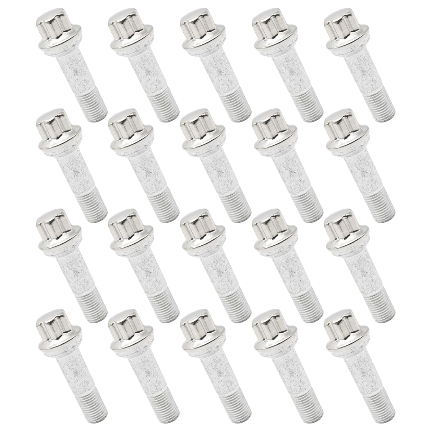 0009905407 M14 X 1.5 20PCS 14Mm X 1.5 Wheel Lug Bolt Wearproof High Hardness Perfect Fit Car Lug Screw for Repair Replacement for ML500 S550 CL63 ML350 GLK350 CL500 GL450