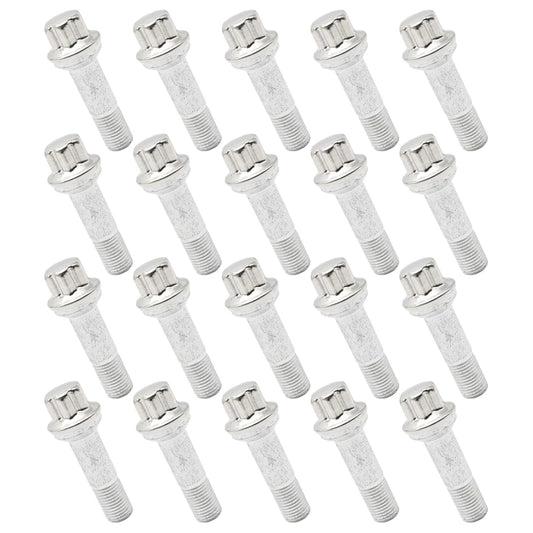 0009905407 M14 X 1.5 20PCS 14Mm X 1.5 Wheel Lug Bolt Wearproof High Hardness Perfect Fit Car Lug Screw for Repair Replacement for ML500 S550 CL63 ML350 GLK350 CL500 GL450