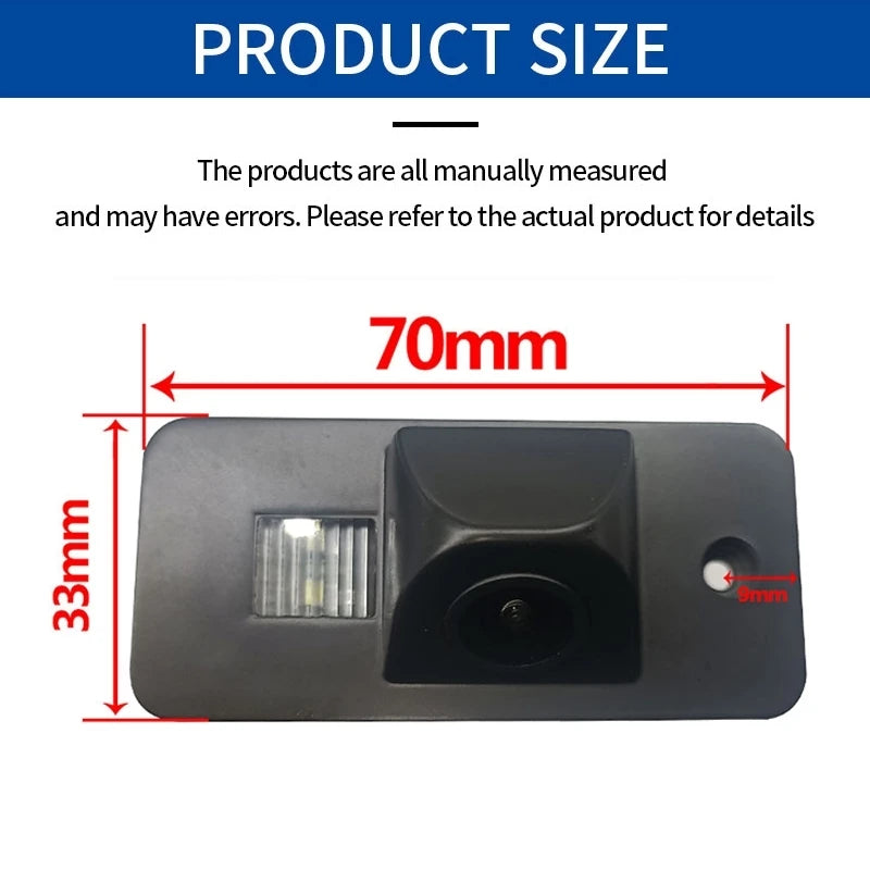 HD CCD Car Rear View Reverse Camera for Audi A3 S3 A4 S4 B6 A6 S6 Q7 A8 S8 RS4 RS6 Night Vision Waterproof Backup Camera